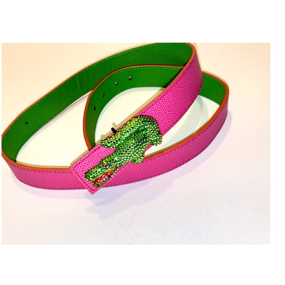 CRYSTAL ENCRUSTED ALLIGATOR belt